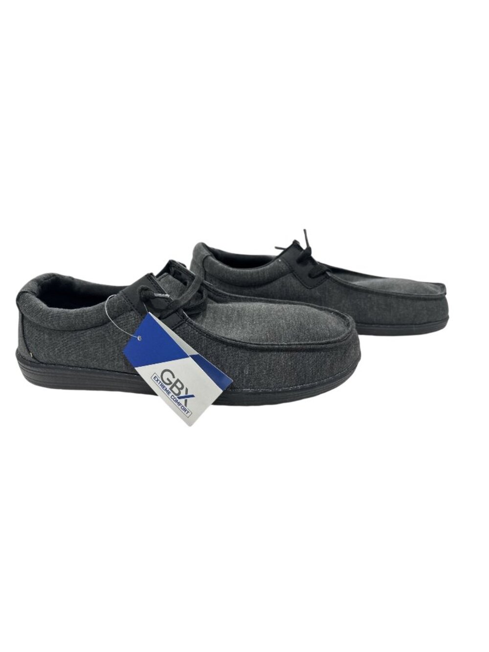GBX Bowery Mens 10.5 M Gray Textile Upper Slip On Comfort Shoes
